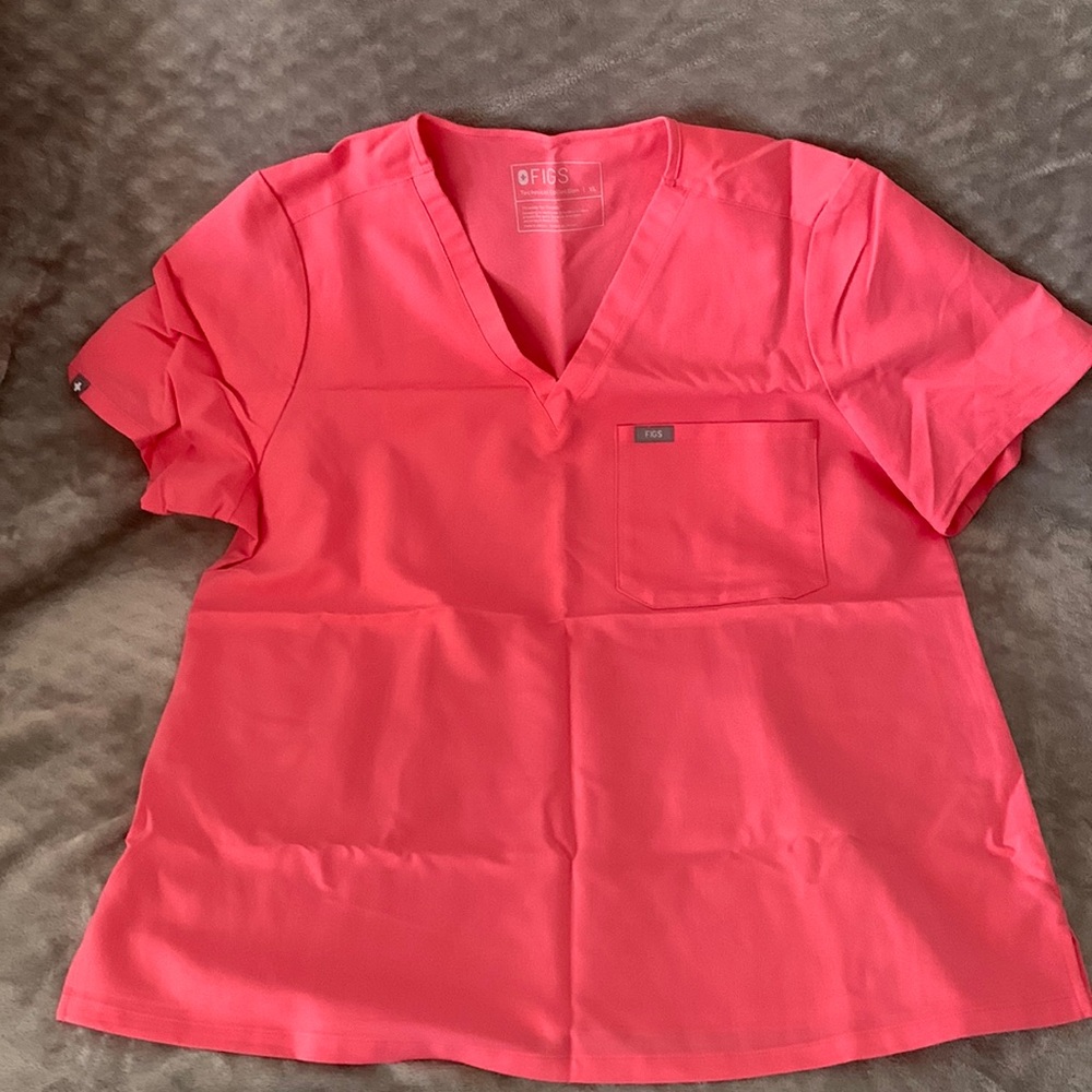 Figs Pink Scrub Top